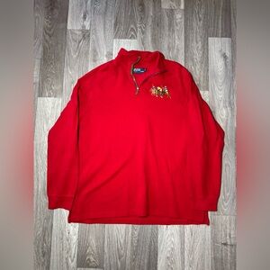 Polo Ralph Lauren Quarter Zip Sweater Men’s 2XL Triple Pony Embroidered Ribbed
